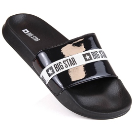 Chanclas de mujer charol negro Big Star GG274A007