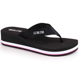 Chanclas cuña mujer negra Big Star JJ274A332 negro