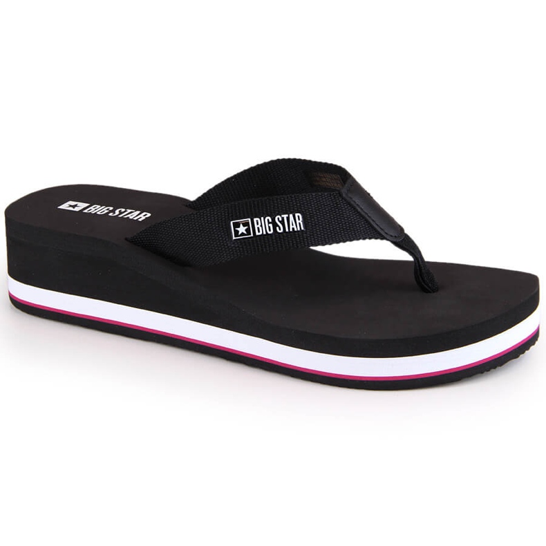 Chanclas cuña mujer negra Big Star JJ274A332 negro