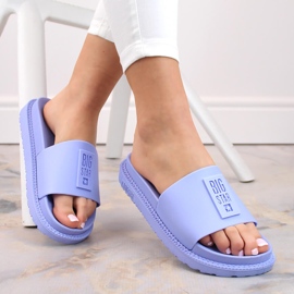 Chanclas plataforma mujer azul Big Star LL274431
