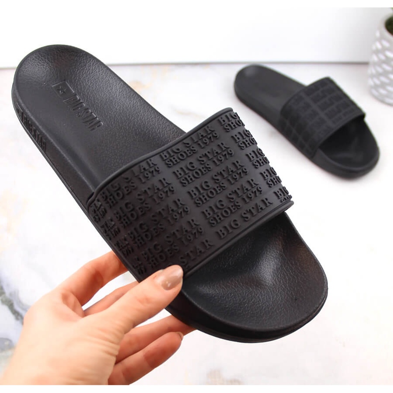 Chanclas playa piscina mujer negra Big Star LL274A147 negro
