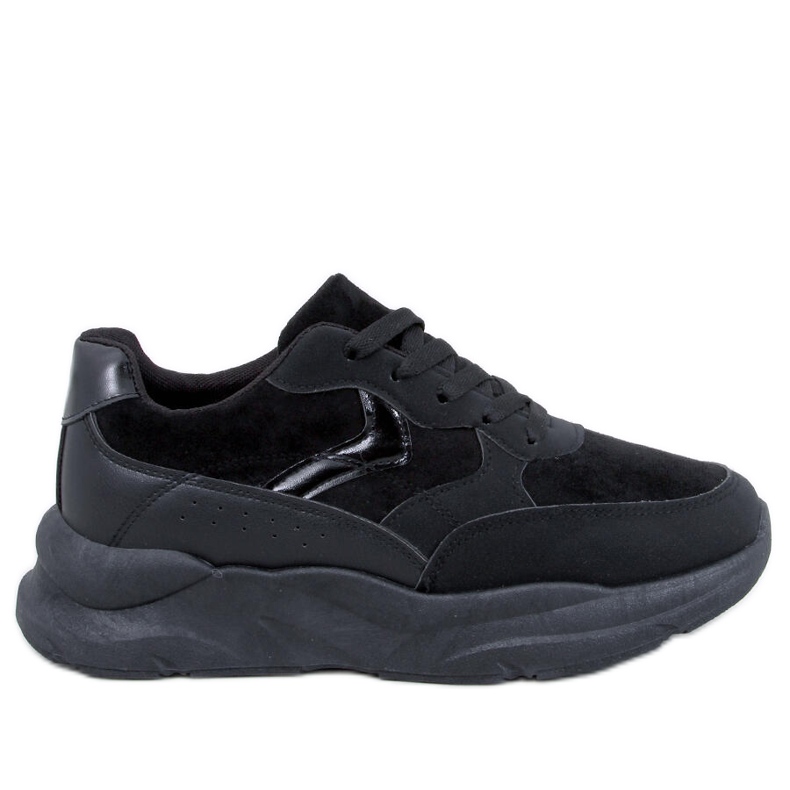 Clervie Zapatillas cuña negras negro