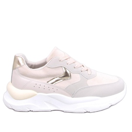 Clervie Zapatillas cuña beige