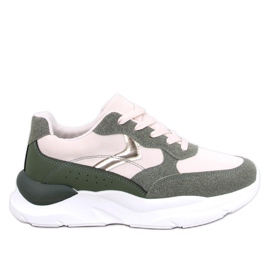 Clervie Zapatillas cuña verdes