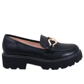 Mocasines con hebilla de Zandra Black negro