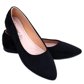Bailarinas con inserto de cuero Keys Black negro