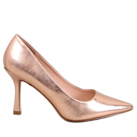 Stilettos mujer flor Aurora Champagne rosa