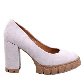 Zapatos de tacón y plataforma Angela Grey gris