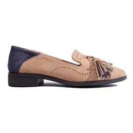 Mocasines calados de ante beige de Daszyński Mocasines calados de ante beige de Daszyński