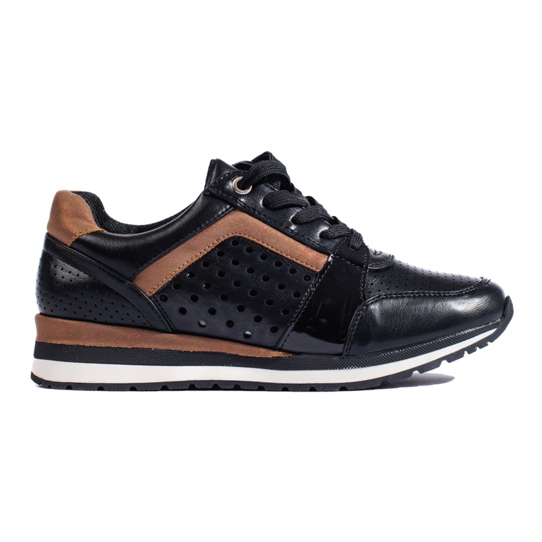 Zapatillas de mujer Daszyński caladas negras negro Zapatillas de mujer Daszyński caladas negras negro