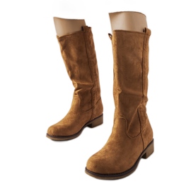 Botas planas Aosta marrón