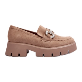 Mocasines De Mujer Con Adorno Beige Ellise