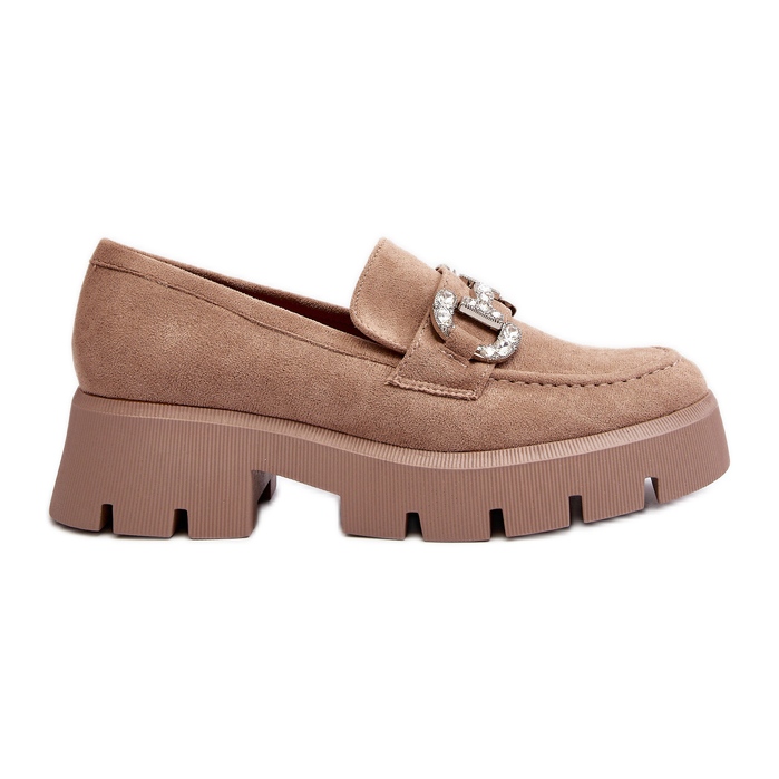 Mocasines De Mujer Con Adorno Beige Ellise