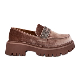 Mocasines De Mujer De Terciopelo Con Decoración, Marrón Wendreda Mocasines De Mujer De Terciopelo Con Decoración, Marrón Wendreda