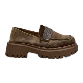 Mocasines De Mujer De Terciopelo Con Decoración, Verde Oscuro Wendreda Mocasines De Mujer De Terciopelo Con Decoración, Verde Oscuro Wendreda
