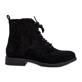 S.barski HY66-136 Botines Mujer Con Estampado, Negro