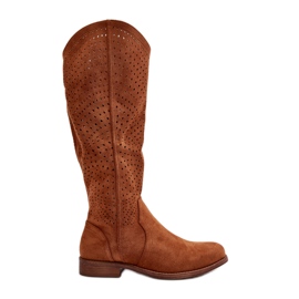 S.barski HY66-150 Botas Planas Camel Caladas marrón