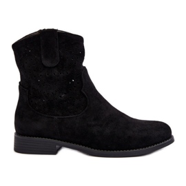 S.barski HY66-135 Botas Caladas De Mujer Con Tacón Plano Negro