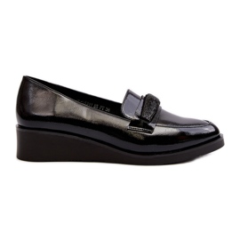 Vinceza Zapatos Mujer Charol Mocasines Negro Polike