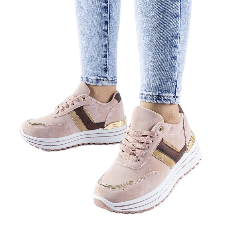 Zapatillas Provinciale rosa con plataforma rosado