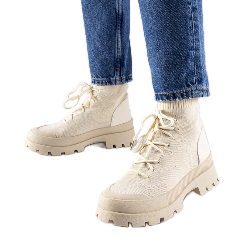 Zapatillas altas beige Éric