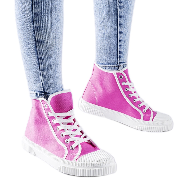 Zapatillas altas en rosa oscuro de Pozzuolo rosado