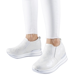 Zapatillas Alquippa con cuña plateada plata