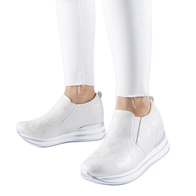 Zapatillas Alquippa con cuña plateada plata Zapatillas Alquippa con cuña plateada plata