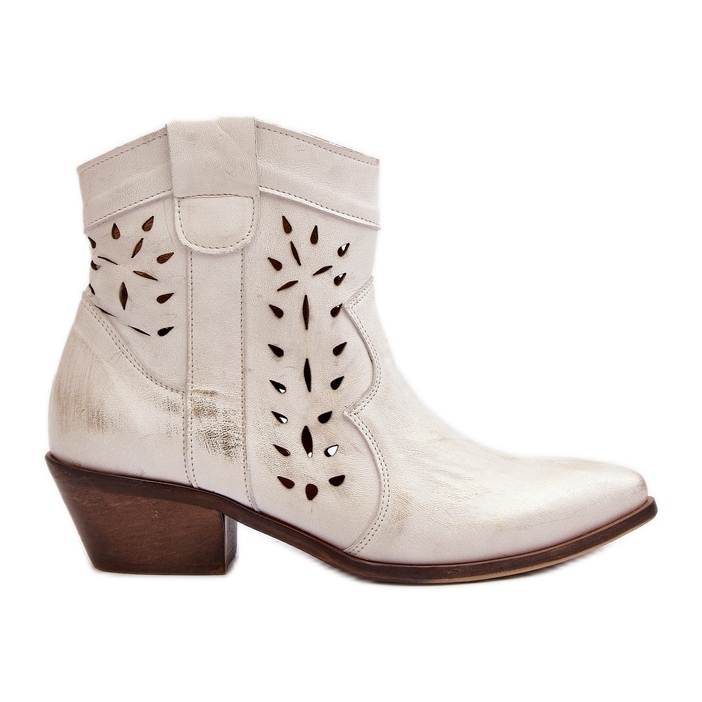 Zazoo 2870 Botas Tacón Bajo Calado Piel Plata