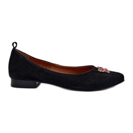 Zazoo 2887 Bailarinas De Ante Con Mariposa Decorativa, Negro