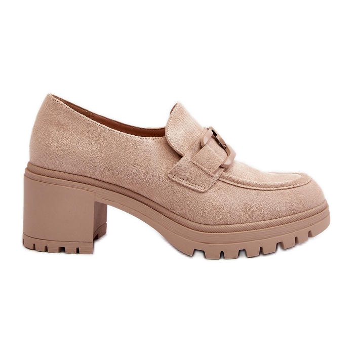 Vinceza Zapatos de ante Finley beige con tacones altos enormes