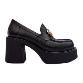 Zazoo 20170 Zapatos Mujer Piel Con Tacón Alto, Negro