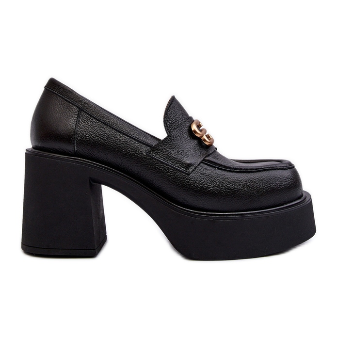 Zazoo 20170 Zapatos Mujer Piel Con Tacón Alto, Negro
