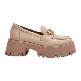 Zazoo 20164 Mocasines de Mujer Fabricados en Piel Natural, Beige