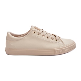 Zapatillas Clásicas Mujer Piel Atadas Beige Misima