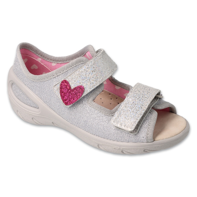 Pantuflas infantiles befado pu 065P179 plateado plata