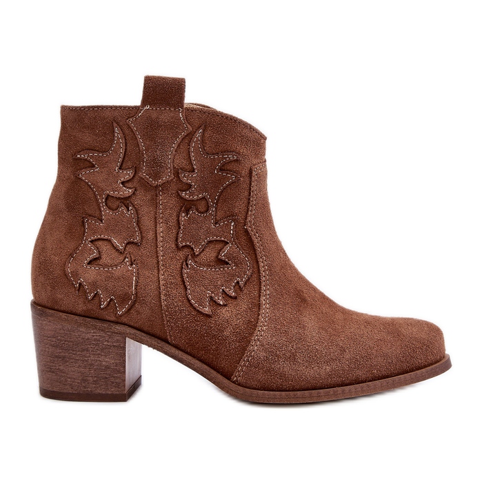 Zazoo 3426 Botas Cowboy Mujer Ante, Marrón