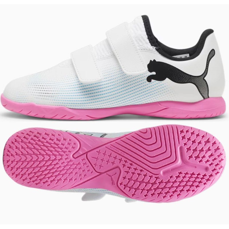 Zapatillas de fútbol Puma Future 7 Play It Jr 107741-01 blanco