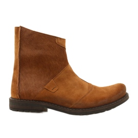 Olivier Botas hombre de piel 553KZ rojo marrón