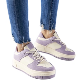 Zapatillas moradas con plataforma Crim. violeta
