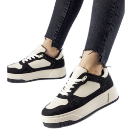 Zapatillas con plataforma Pomona en blanco y negro