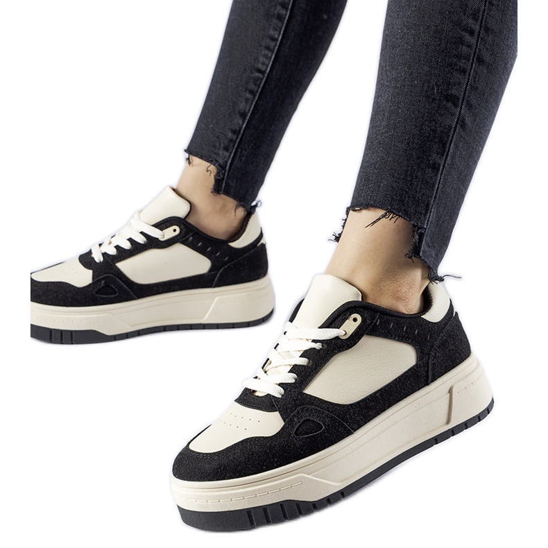 Zapatillas con plataforma Pomona en blanco y negro