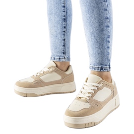 Deportivas plataforma Pomona beige claro