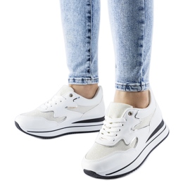 Zapatillas con plataforma Inès blancas blanco