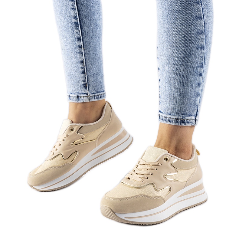 Deportivas plataforma Inès beige