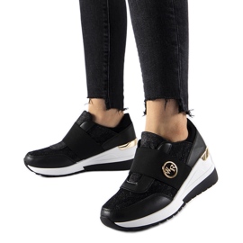 Zapatillas sin cordones Salida en negro con cuña