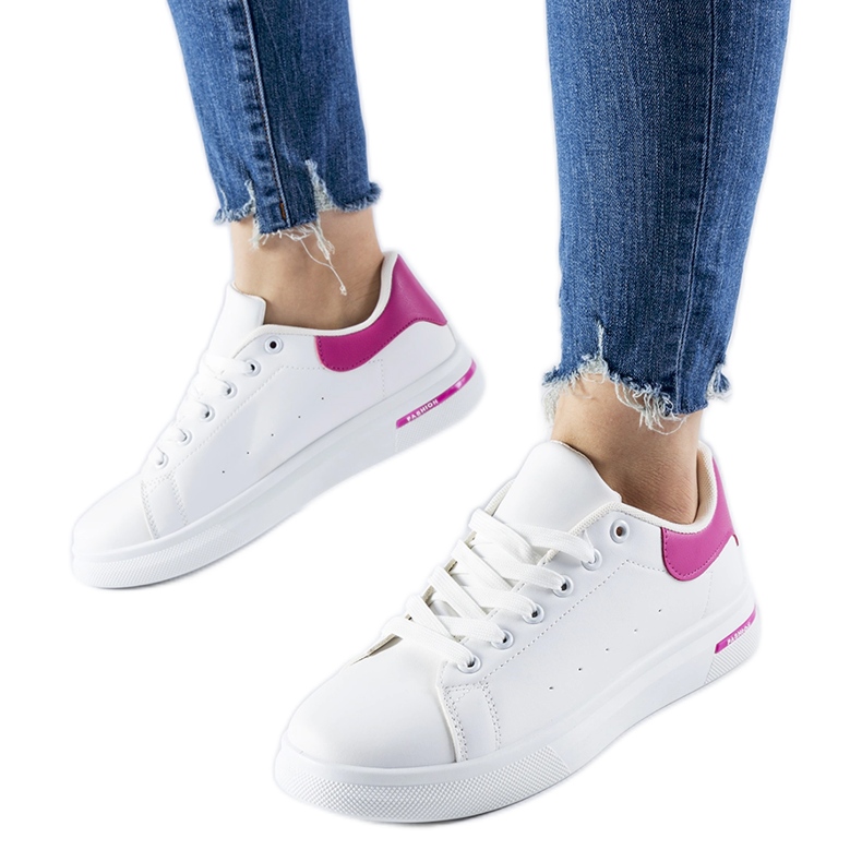 Zapatillas Leland blancas y rosas blanco