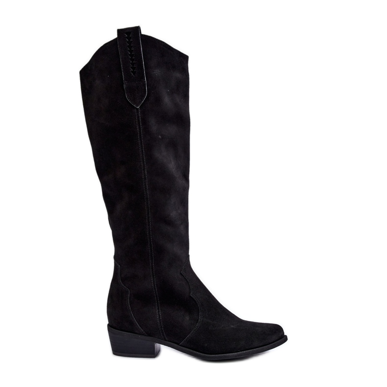 Zazoo 3427 Botas Cowboy Mujer Ante Negro