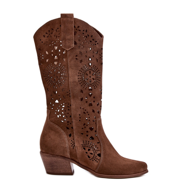 Zazoo 3396 Botas Media Pierna Caladas De Ante Marrón