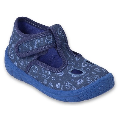 Pantuflas infantiles befado 630P011 aplicaciones azules Pantuflas infantiles befado 630P011 aplicaciones azules